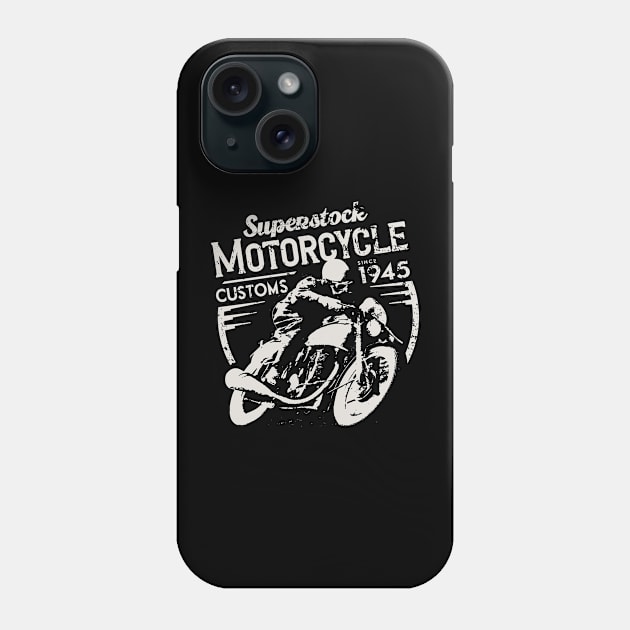 Vintage Superstock Motorcycle Customs Phone Case by SilverfireDesign