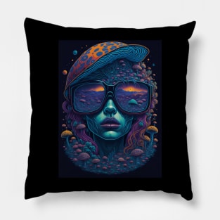 Techno Psy Shirt - Psychedelic Organism - Catsondrugs.com - #psychedelic #psychedelicart #trippy #psytrance #art #psy #trippyart #music #trance #rave #love #psychedelictrance #psyart #digitalart #psytranceworld #trancefamily Pillow