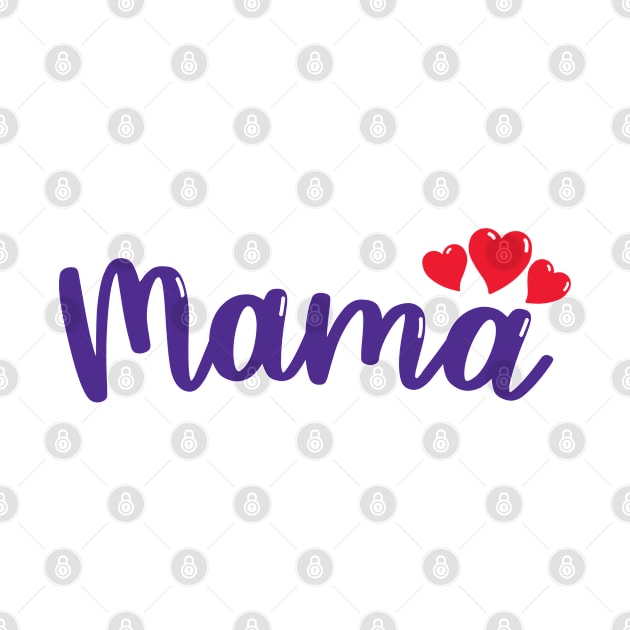 MAMA - Cute Hearts, Mother's Day Gift For Mom, Women or Wife by Art Like Wow Designs