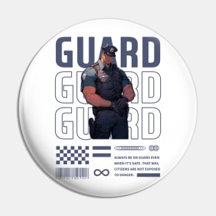 Muscular Policeman | GUARD Pin