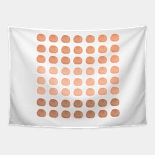 Orange Watercolor Cute Happy Polka Dots Art Tapestry