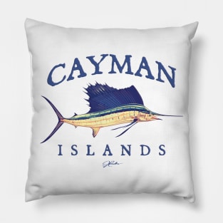 Cayman Islands Vintage Sailfish Pillow