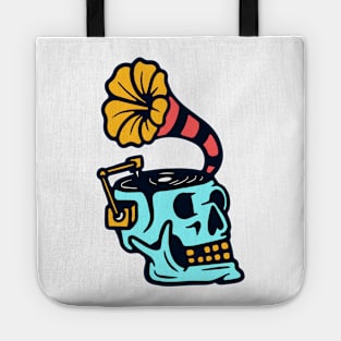 Skull Gramophone Tote