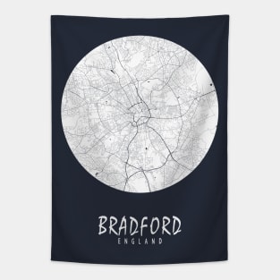 Bradford, England, UK City Map - Full Moon Tapestry