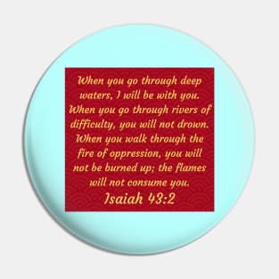 Bible Verse Isaiah 43:2 Pin