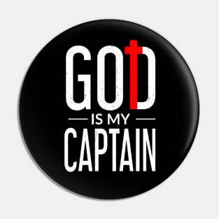 God is my Captain Pin