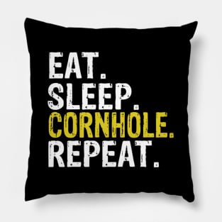 Eat Sleep Cornhole Repeat Pillow