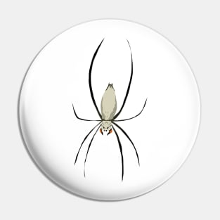 white spider Pin