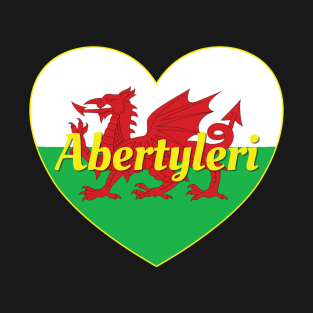 Abertyleri Cymru UK Baner Cymru Calon T-Shirt