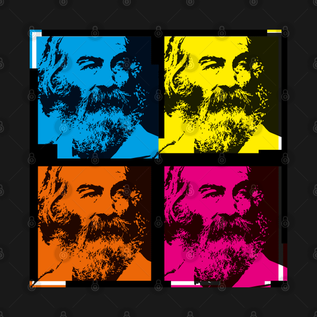 WALT WHITMAN - Poet - Colourful, pop art style illustration by CliffordHayes