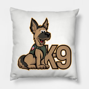 K-9 Dog Cartoon Illustration Pillow