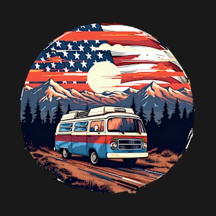 Roadtrip Shirt | Vintage Retro Sunset Flag T-Shirt