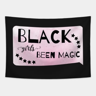 Black Girls Been Magic - Pink Watercolor Background Gift Tapestry