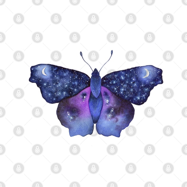 Night sky butterfly by Pearl and Plam