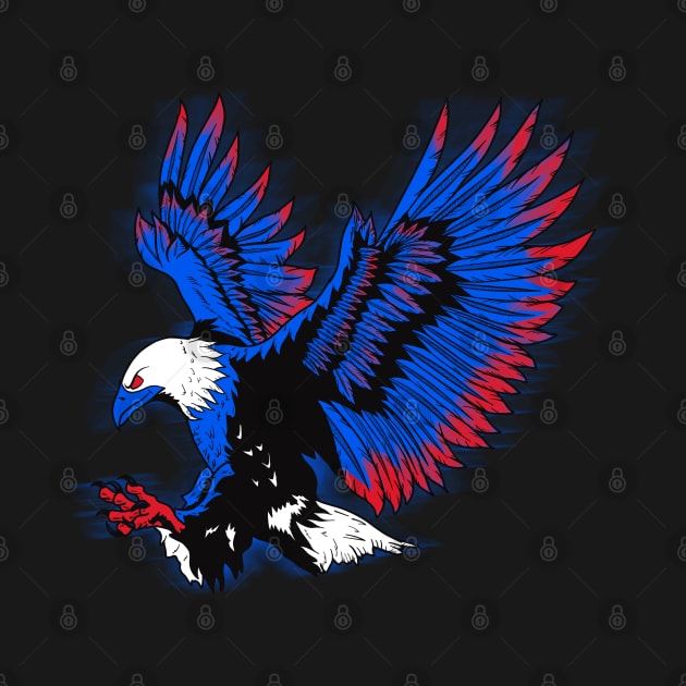 Eagle Red White and Blue by Joebarondesign