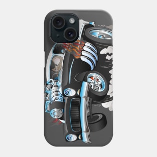 Classic 55 Hot Rod Funny Car Cartoon Phone Case