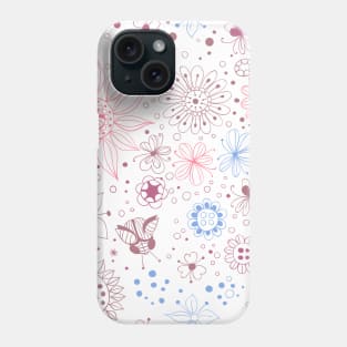 Floral doodles Phone Case