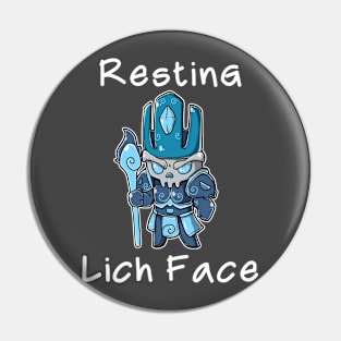 Resting Lich Face Pin