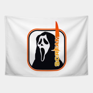 scream VI  (Scream 6)  scary horror movie graphic design by ironpalette Tapestry