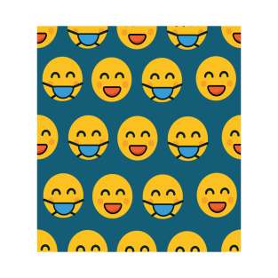 Happy Emoji face mask T-Shirt