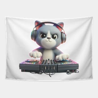 Serious Cat DJ Tapestry