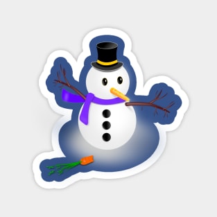 Christmas Snowman & Carrot Magnet