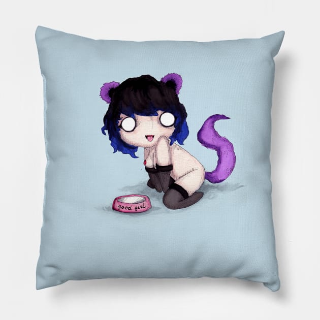 Good Girl Pillow by LVBart