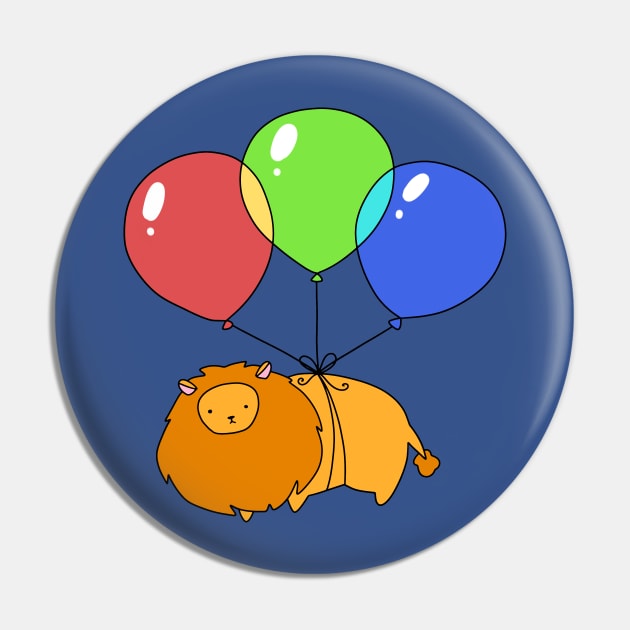 Balloon Lion Pin by saradaboru