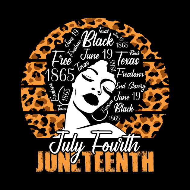 Juneteenth Freedom Day African American June 19th 1965 Leopard Print by anesanlbenitez