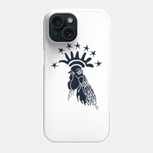 crowned rooster illustration Phone Case