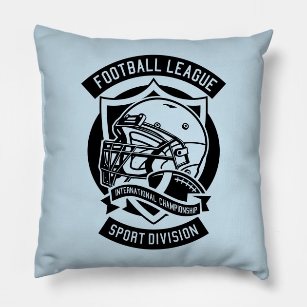 Super Football League Pillow by Superfunky