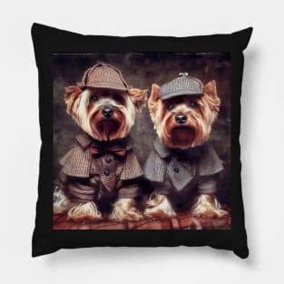 Yorkshire Terrier Detectives Pillow