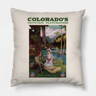 1915 Colorado Mountains Pillow