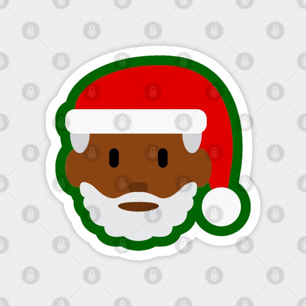 black santa claus emoji Magnet by gossiprag