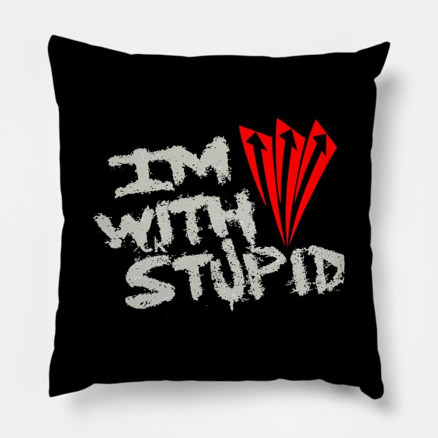 symbol on im with stupid Pillow by Vamp Pattern