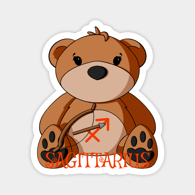 Sagittarius Teddy Bear Magnet by Alisha Ober Designs