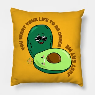 Avocado Kawaii Pillow