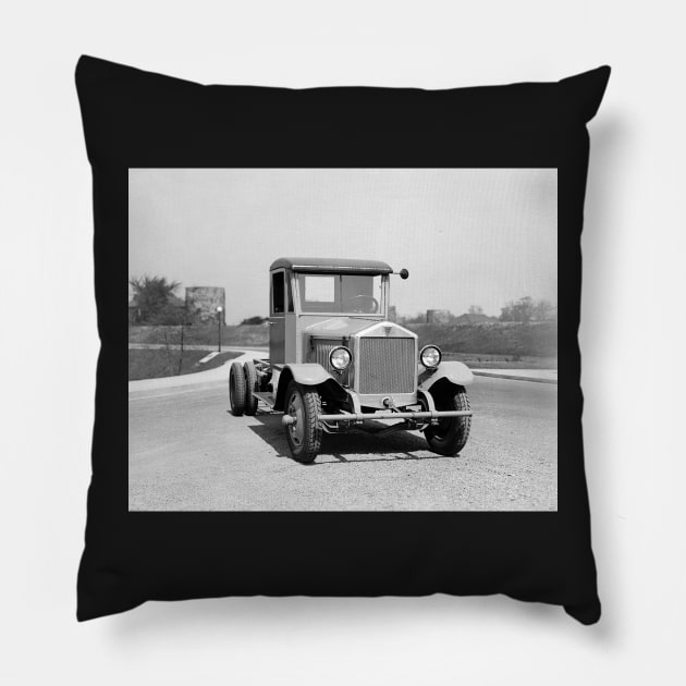 Heavy Duty Truck, 1925. Vintage Photo Pillow by historyphoto