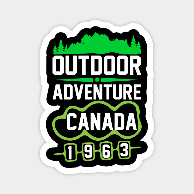 Outdoor Adventure Canada 1963 T Shirt For Women Men Magnet by Pretr=ty