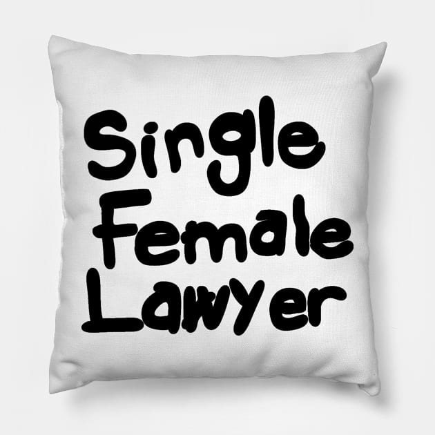 Single Female Lawyer Pillow by  TigerInSpace