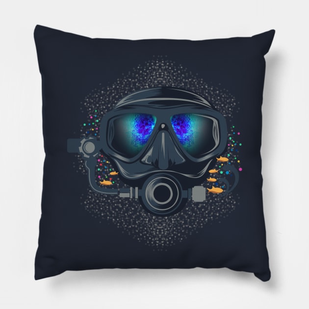 Scuba Diving Pillow by GUNTUR372