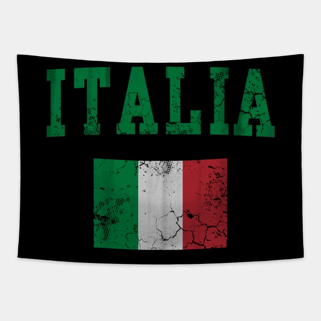 Vintage Italia Flag Italy Italian Italiano Tapestry by E