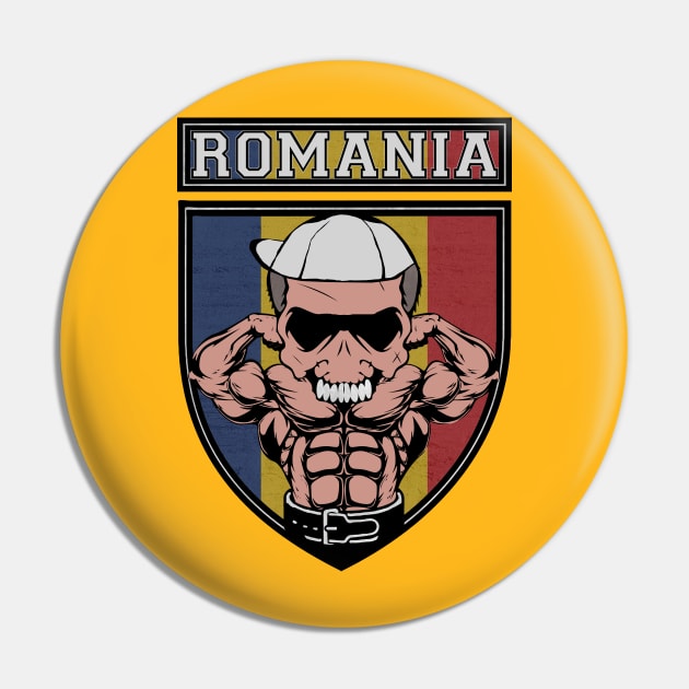 Romania Power Muscle flag Pin by Jakavonis