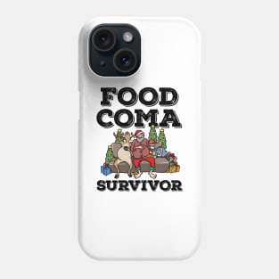 Foodie Gifts Santa Claus Food Coma Funny Christmas Pun Phone Case