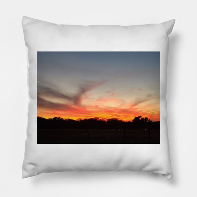 Wispy Sky Pillow by Texas Skies