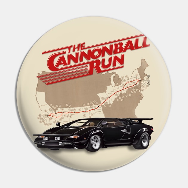 The Cannonball Run Pin by darklordpug