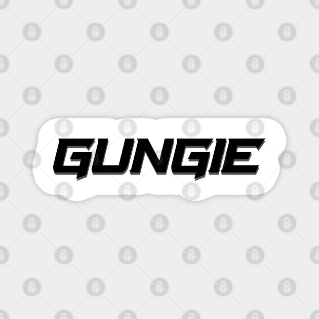Black GUNGIE Racing Design Magnet by SunGraphicsLab
