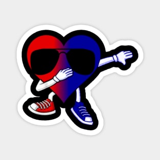 Valentines day Dabbing Heart T-Shirt gift idea funny Magnet