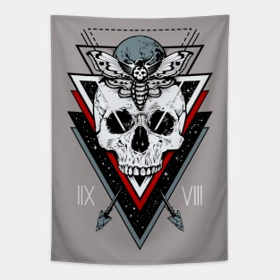 Skull Moth Grin Tapestry