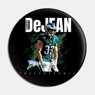 Cooper-DeJean #33 Football Cartoon Pin